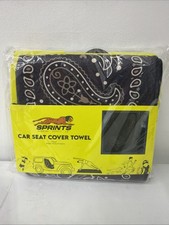 Sprints Car Seat Cover Towel Paisley Problems Black Universal Auto Seat Protectr picture