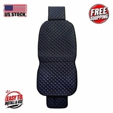 Leather Seat Cover (1 Seat-Black Leather-Blue Stitch) picture