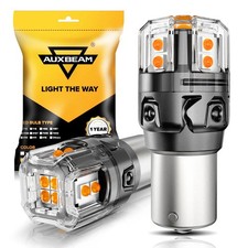 AUXBEAM BAU15S Canbus LED Amber Front or Rear Turn Signal Light Bulbs PY21W 7507 picture