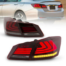 Red Clear LED Tail Lights Rear Lamps for 2013-2015 Honda Accord 4 Door Sedan picture