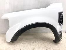 2017-2019 FORD F250 OEM LEFT FENDER W/MOULDING OXFORD WHITE & MAGNETIC ACCENT picture