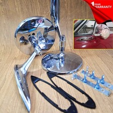 FOR 1966–73 Lamborghini Miura P400 S SV JOTA J CHROME ROUND MIRROR ALLOY PAIR picture