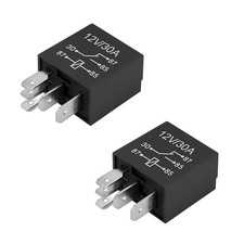 Ywdiml 5 Pin 12V 30A Multi-Purpose Car Relay, 2PCS Heavy 2-2PCS-5Pin, Black  picture