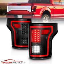 2015-2017 For Ford F150 Black Sequential Full LED Brake Tail Lights Pair picture