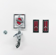 1987-88 Olds Cutlass Supreme 442 Stand Up Hood Emblem /Tail Light Emblems RED picture