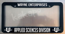 Wayne Enterprises Applied Sciences Division Black License Plate Frame Batman Fan picture