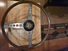 jaguar e type steering wheel 1960,s picture