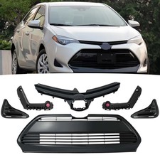 For 2017-2019 Toyota Corolla LE XLE CE Front Grille Fog Covers Brackets Set 6PCS picture