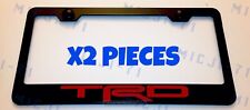 X2 TRD Stainless Steel Black License Plate Frame Rust Free W/ Caps picture
