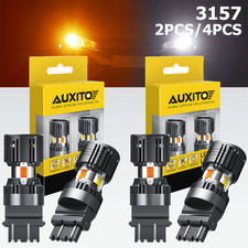 4X 3157 3156 LED DRL Switchback Turn Signal Light Bulbs 4157na 3457a White Amber picture