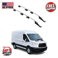 FORD TRANSIT / E-TRANSIT 2015- L2 MWB Roof Rails Sport Alu Gray 2 Pcs picture