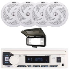 Pyle Single DIN MP3 Marine Receiver, 4x 6.5