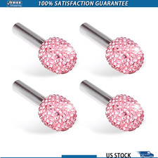 4-Piece Bling Car Door Lock Covers, Rhinestone-Encrusted Anti-Rust Knob Decorati picture