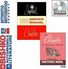 1963 Chrysler IMPERIAL - ALL MODELS Factory Shop Service Manual CD picture