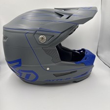 6D ATR-2 Torque Off-Road Motorcycle Helmet – Matte Grey / Blue Good Condition picture