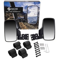 NICHE Side View Mirror Set for Polaris Ranger RZR XP 570 700 800 900 1000 Black picture