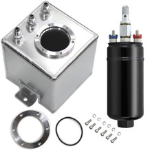 New 2L High Flow Swirl Fuel Surge Tank AN6 Aluminum with 044 External Fuel Pump picture