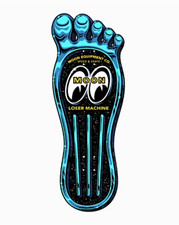 Loser Machine MOON EYES Gas Pedal Skateboard Deck New  neon Blue Mooneyes 👀 picture