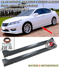Fits 13-17 Honda Accord 4dr Sedan Mod-Style Side Skirts (PP) picture