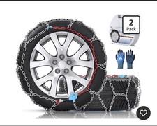 AUVEBY XM-140 Snow Tire Chains Set of 2 Quick Fit Auto Fixing Passenger SUV picture