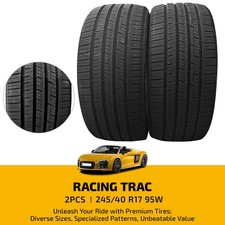 2 Tires RACING 245/40ZR17 95W UHP 7.4mm Tread 50000 Miles Warranty 420AA BSW picture