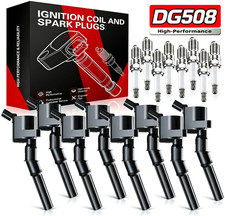 8X paquete de bobina de encendido y bujía de iridio para Ford F 150 4.6L 5.4L V8 picture
