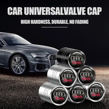 Audi 4Pcs S Line Aluminum Alloy Car Tire Valve Stem Caps Covers A3 A4 A6 A8 Q3 Q picture