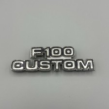 Vintage 1977-1979 Ford F100 Custom Emblem OEM Truck Badge picture