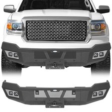 Fit 2014 2015 GMC Sierra 1500 Offroad Steel Front Bumper w/ 4x LED Lights picture