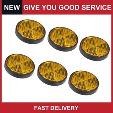 Universal M6x1.0 Orange Motorcycle Screw Reflective Warning Reflector Pack of 6 picture