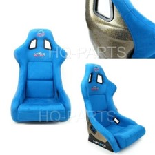 NRG PRISMA FIXED BACK BUCKET RACING SEAT FRP-302BL-ULTRA ALCANTARA BLUE LARGE picture