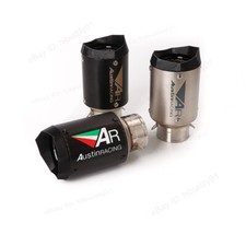 Universal 60.5mm Exhaust Muffler Pipe Motorcycle Real Carbon Fiber Silencers 180 picture