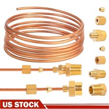 Oil Pressure Gauge Tubing Kit Copper Copper Line Tubing Install Kit W/Fittings picture