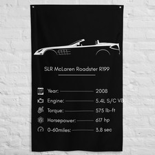 SLR McLaren Roadster R199 2008 Car Silhouette Flag 3x5 ft Garage Banner picture