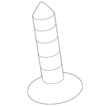 Genuine Mitsubishi Sun-Visor Screw MF205654 picture