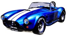 427 Cobra Blue flat Steel Sign Wall Art 36