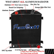 3-Row Aluminum Radiator For 1930-1932 Ford Model A 33 HI-BOY Chevy V8 Swap NEW picture