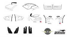 1971 1972 1973 Mercury Cougar Convertible Premium Weatherstrip Seal Kit picture