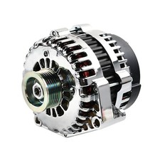 For GM LS Truck AD244 220 AMP Chrome Alternator Serpentine Belt 4 Pin Connector picture