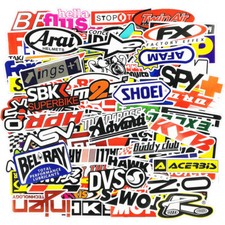 100PCS Vinyl Sticker Pack JDM Car Racing Motocross Motorcycle Helmet Vinyl Decal picture