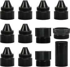 12Pcs 1.375''X24 Aluminum Alloy Black Cone Shaped Parts for Sealed End Cap NEW picture