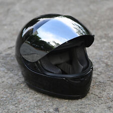 Motorcycle Mirror Shield Gloss Black FullFace DOT Adult Helmet Size S/M/L/XL HOT picture