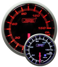 Oil Pressure Gauge-Peak warning Amber/White 52mm 2 1/16