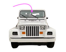 Fits: 92-95 Jeep Wrangler Front Windshield, Windscreen With Green Tint Shade picture