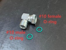 #10 90 Degree Male Insert O-ring to Female O-ring A/C Adapter 2678/35-12678 picture