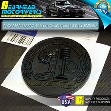 AMG Affalterbach Matte Black Emblem Quarterpanel Side Trunk Badge For Benz S65 picture