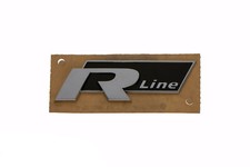 VW Volkswagen R-Line Emblem Decal Chrome & Black OEM GENUINE NEW 5K0853688AFXC picture