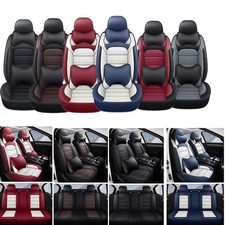 Luxury Leather Car Seat Covers For Toyota Corolla Camry RAV4 Front Rear Full Set picture