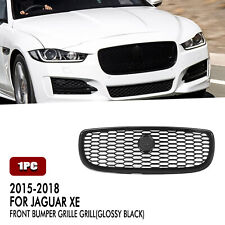 1x Front Bumper Upper Grille Mesh Grill Fit For Jaguar XE 2015-2018 Gloss Black picture