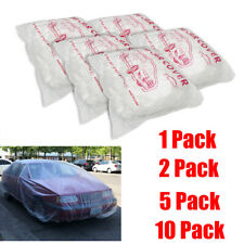 Clear Plastic Temporary Universal Disposable Car Cover Rain Dust Garage Cover US picture